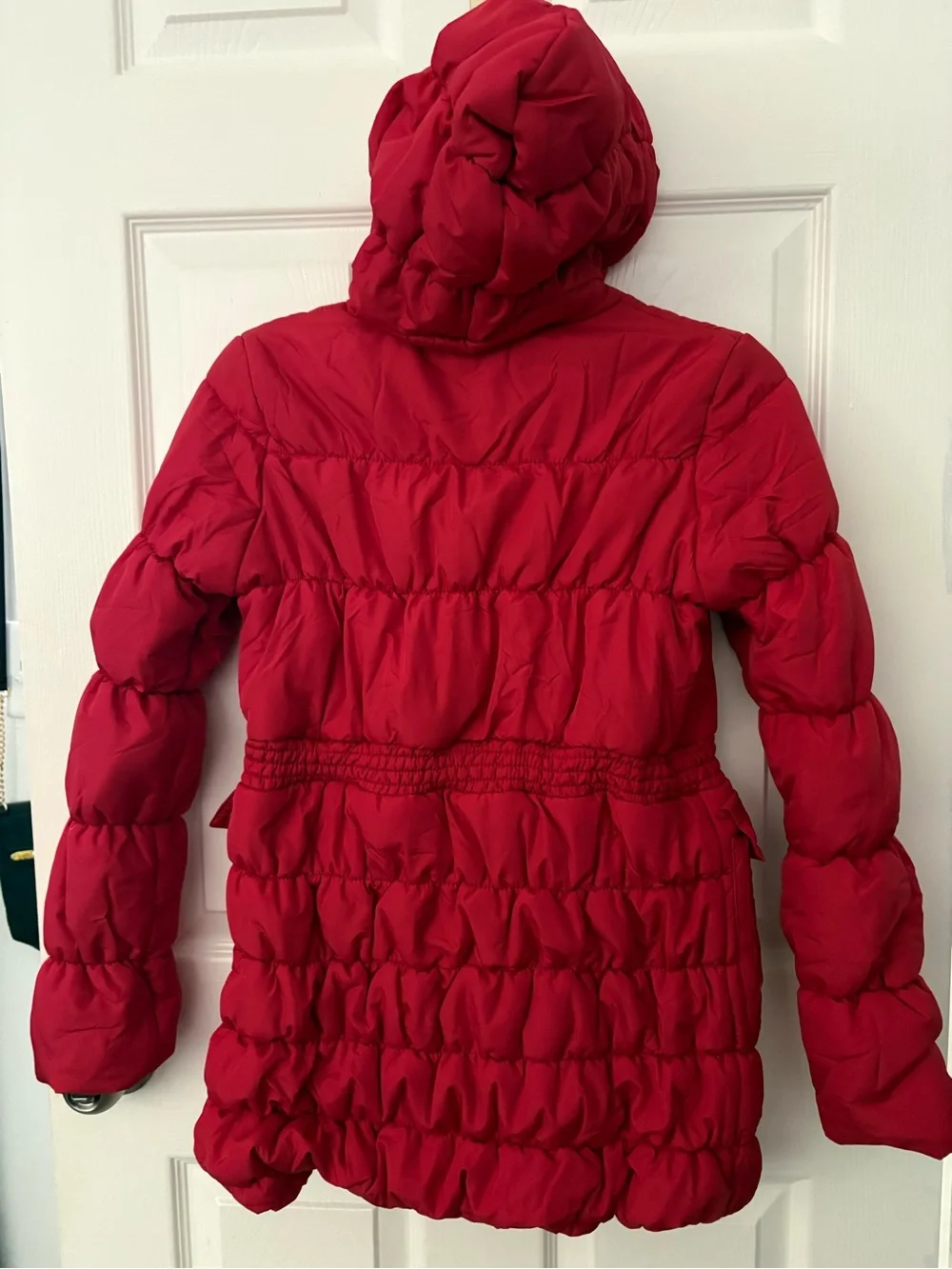 Girls' Bright Red Hooded Puffer Coat